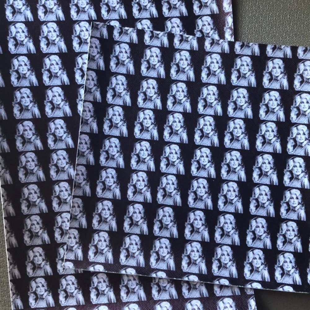 Dolly Parton faux leather sheets